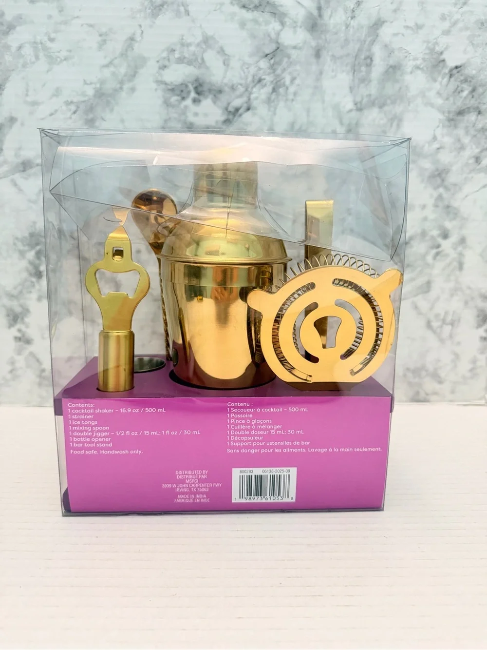 Ashland Gold Bar Tool Set with Pink Accent Packaging